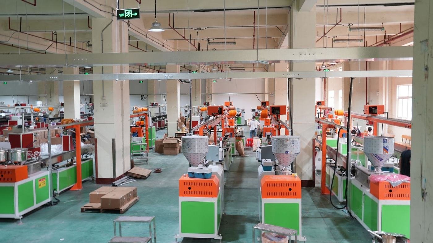 VOXFIL filament factory — extrusion line and production floor, Shenzhen China9