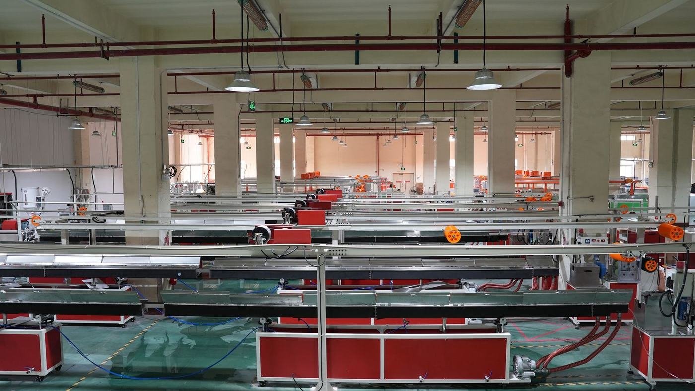 VOXFIL filament factory — extrusion line and production floor, Shenzhen China11