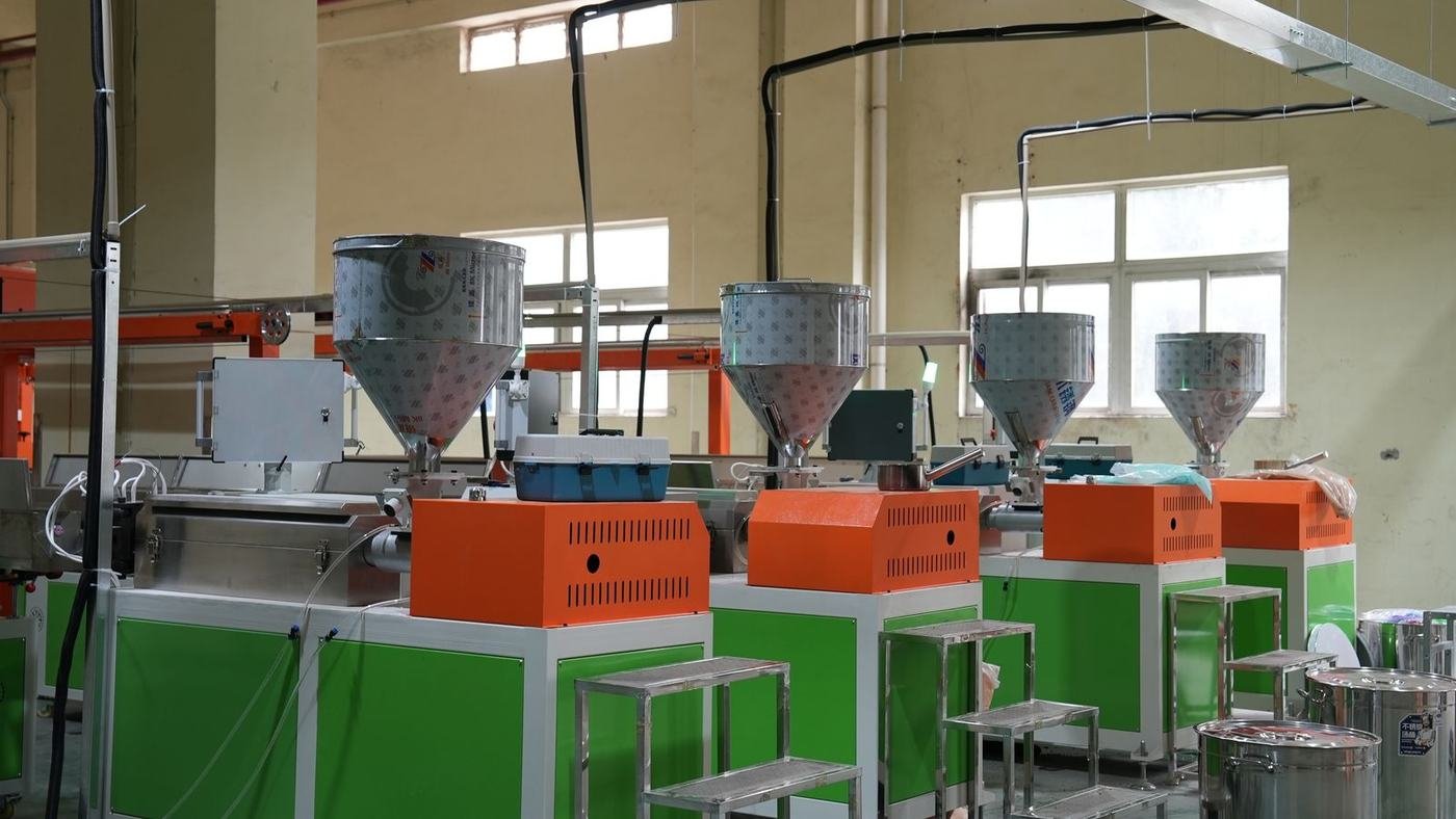 VOXFIL filament factory — extrusion line and production floor, Shenzhen China15